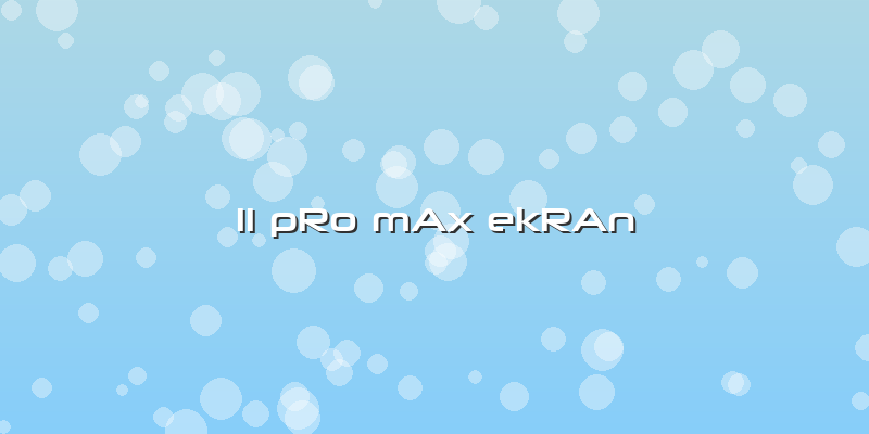 11 Pro Max Ekran