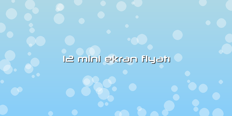 12 Mini Ekran FiyatÄ±