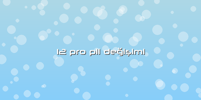12 Pro Pil Değişimi