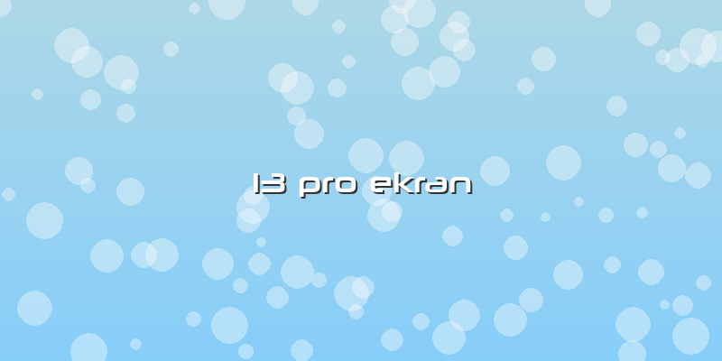 13 Pro Ekran