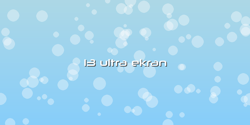13 Ultra Ekran