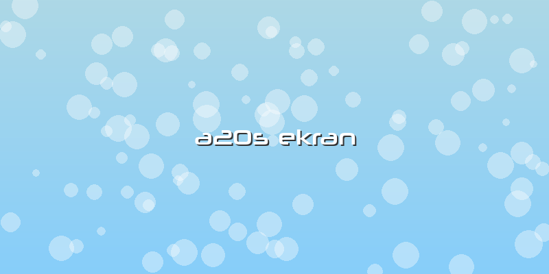 A20s Ekran