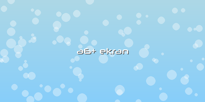 A6+ Ekran