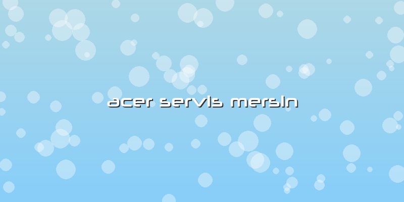 Acer Servis Mersin
