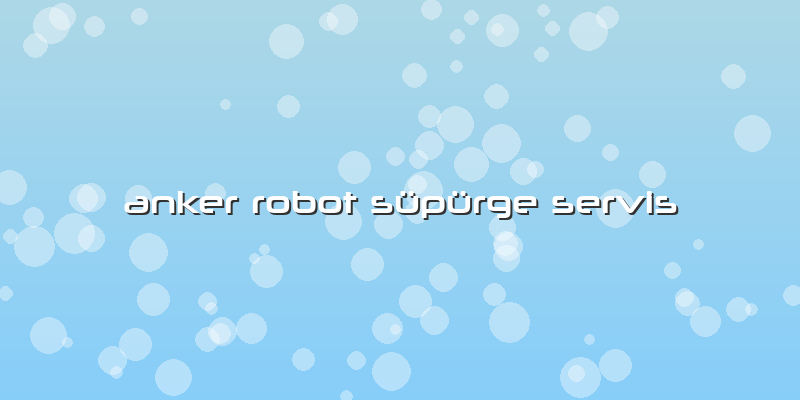 Anker Robot Süpürge Servis