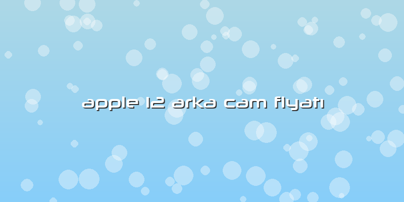 Apple 12 Arka Cam FiyatÄ±