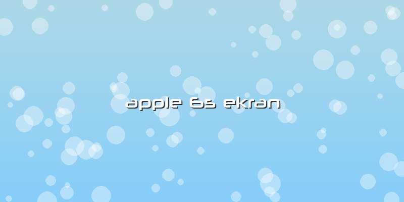 Apple 6s Ekran