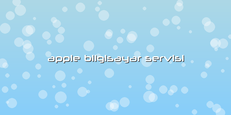Apple Bilgisayar Servisi
