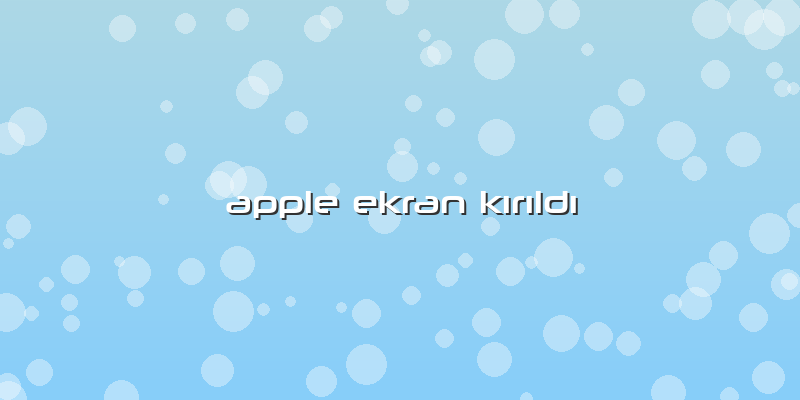 Apple Ekran KÄ±rÄ±ldÄ±