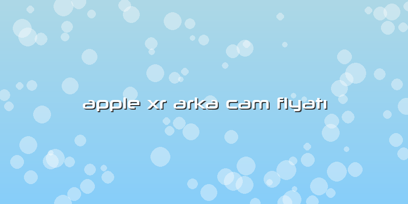 Apple Xr Arka Cam FiyatÄ±