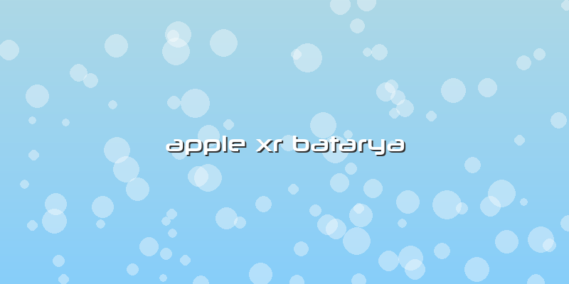 Apple Xr Batarya