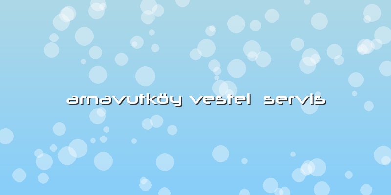 Arnavutköy Vestel  Servis