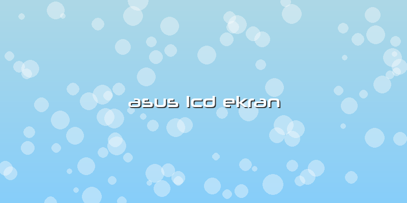 Asus Lcd Ekran