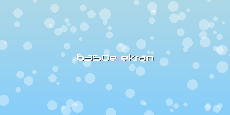 B350e Ekran
