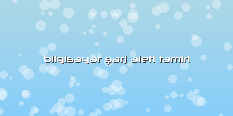 Bilgisayar şarj Aleti Tamiri