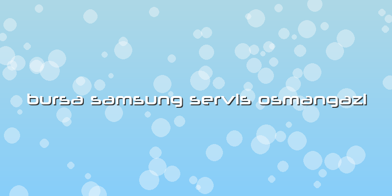 Bursa Samsung Servis Osmangazi