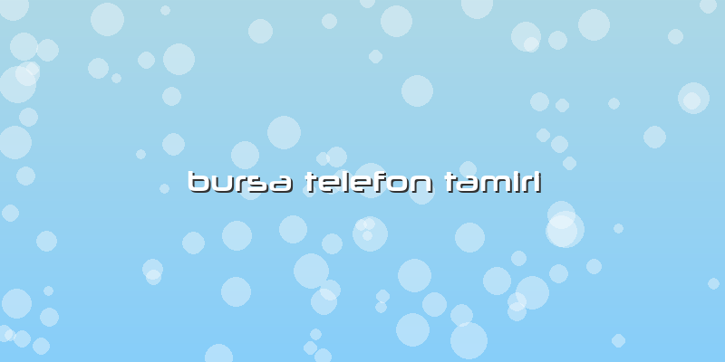 Bursa Telefon Tamiri