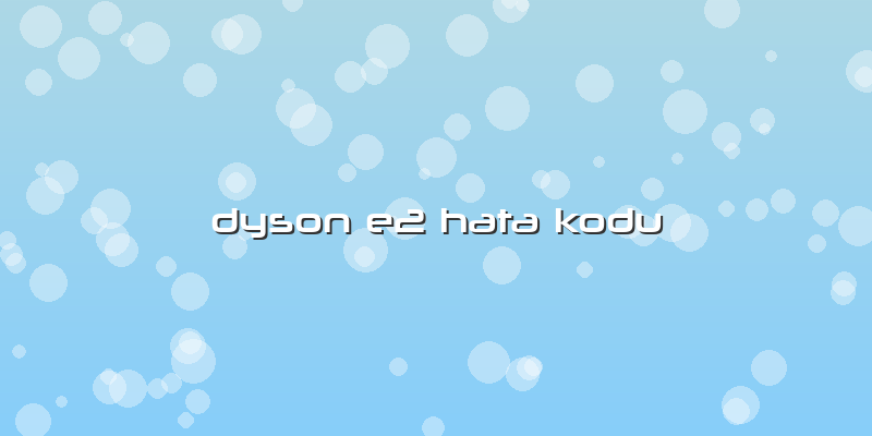 Dyson E2 Hata Kodu