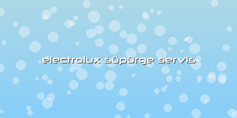 Electrolux Süpürge Servis