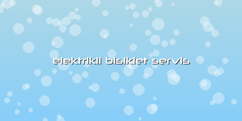 Elektrikli Bisiklet Servis