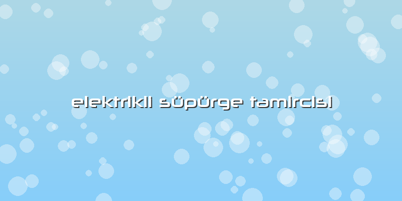 Elektrikli Süpürge Tamircisi