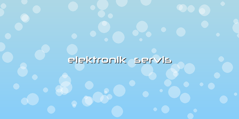 Elektronik  Servis