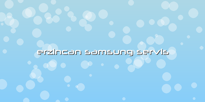 Erzincan Samsung Servis