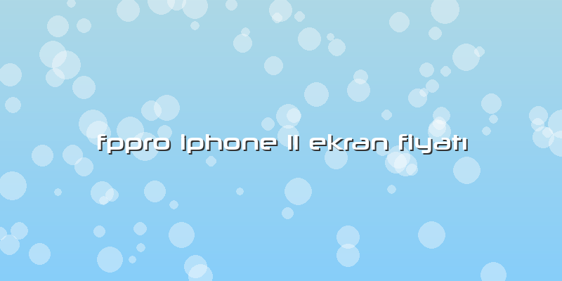 Fppro Iphone 11 Ekran FiyatÄ±
