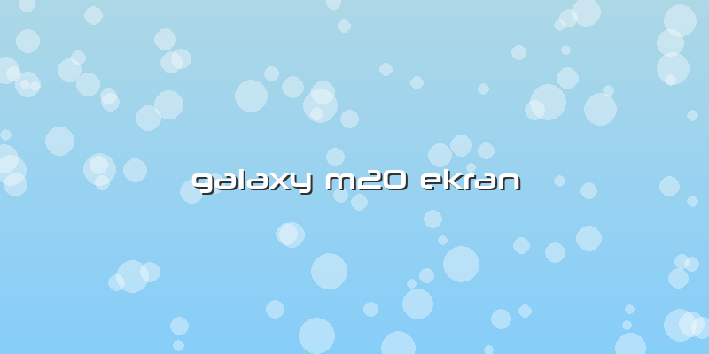 Galaxy M20 Ekran