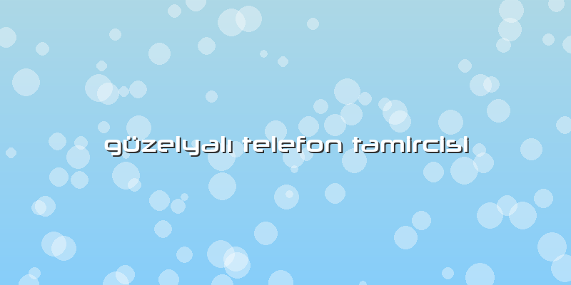 GüzelyalÄ± Telefon Tamircisi