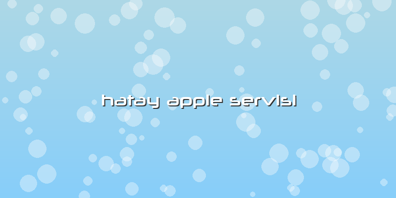 Hatay Apple Servisi