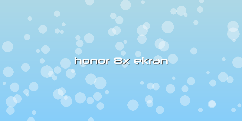 Honor 8x Ekran
