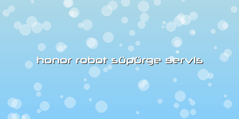 Honor Robot Süpürge Servis