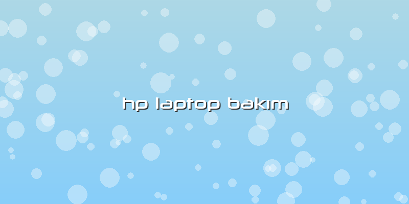 Hp Laptop BakÄ±m