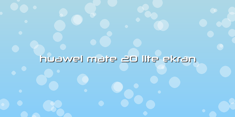 Huawei Mate 20 Lite Ekran
