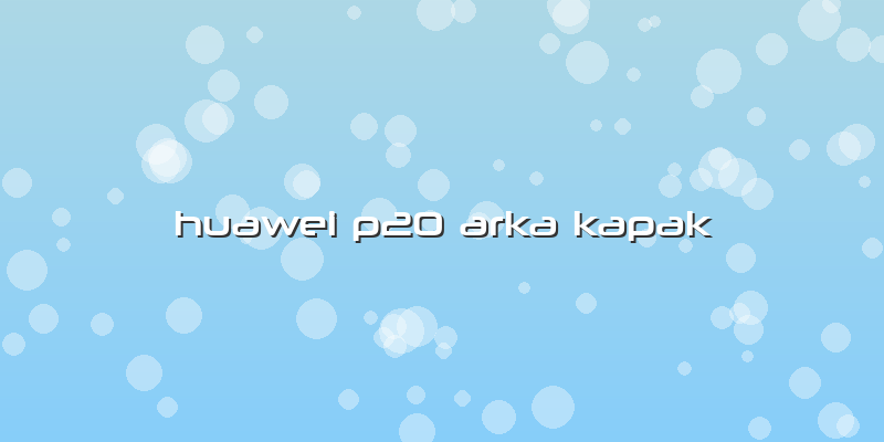 Huawei P20 Arka Kapak