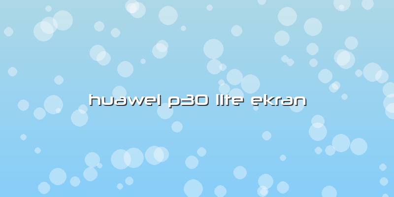 Huawei P30 Lite Ekran