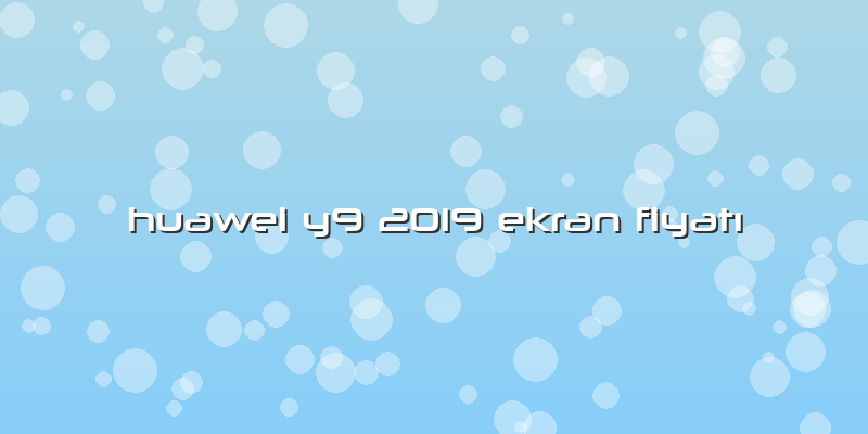 Huawei Y9 2019 Ekran FiyatÄ±