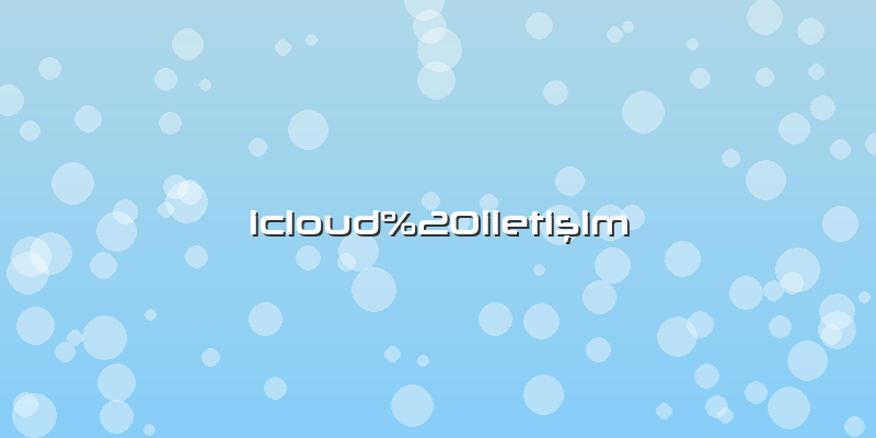 Icloud iletişim