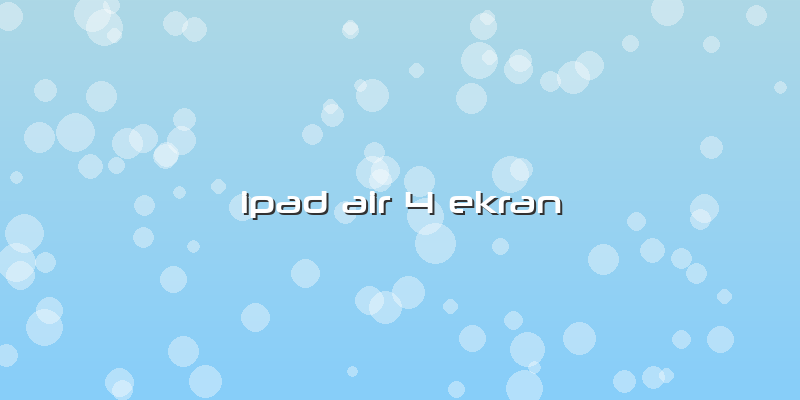 Ipad Air 4 Ekran