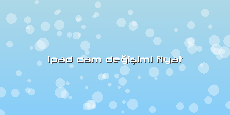 Ipad Cam Değişimi Fiyat