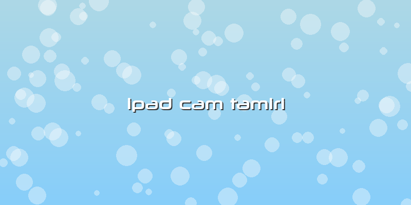 Ipad Cam Tamiri