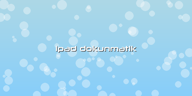Ipad Dokunmatik