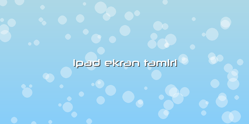 Ipad Ekran Tamiri