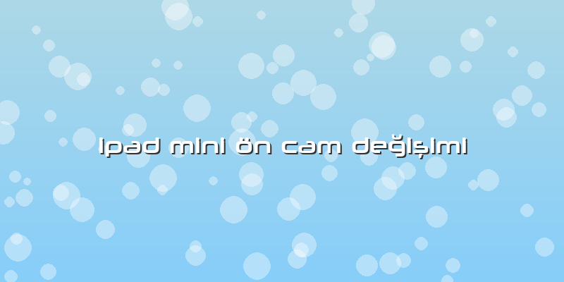 Ipad Mini ön Cam Değişimi