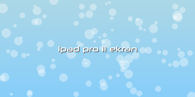 Ipad Pro 11 Ekran