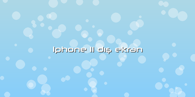 Iphone 11 DÄ±ş Ekran