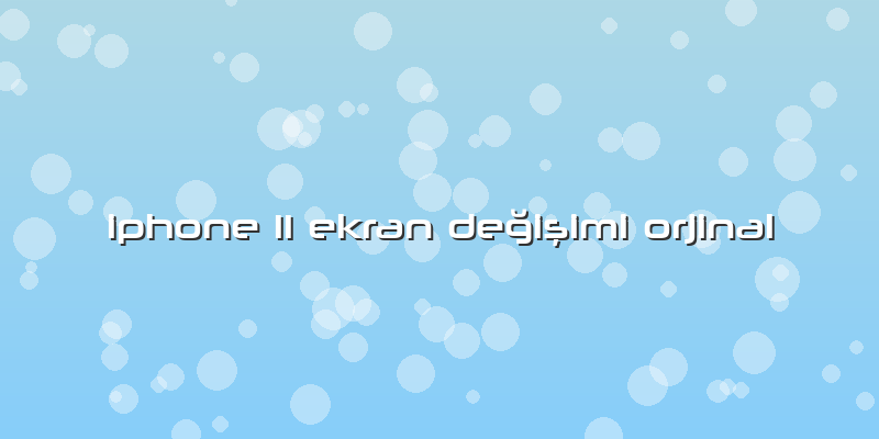 Iphone 11 Ekran Değişimi Orjinal