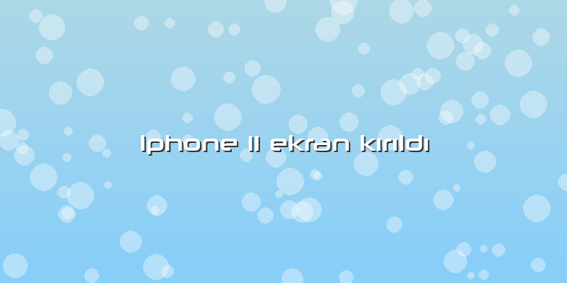 Iphone 11 Ekran KÄ±rÄ±ldÄ±