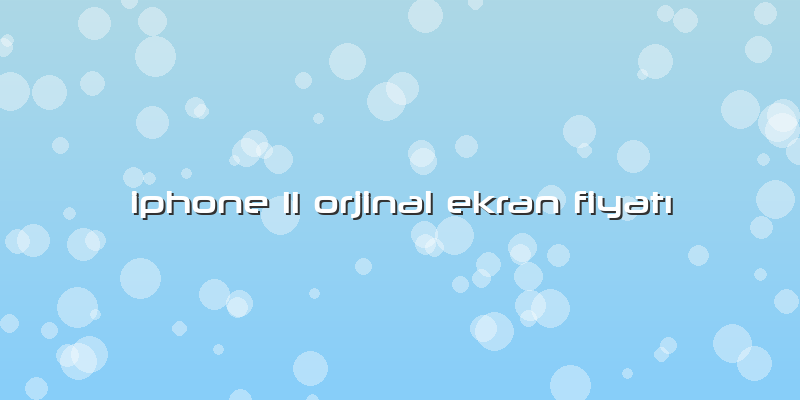 Iphone 11 Orjinal Ekran FiyatÄ±